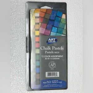 Art Color Chalk Pastels Tendres 12‎ Colors Smooth New